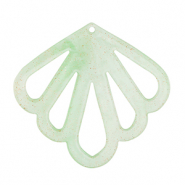 Resin Anhänger Muschel Mint green