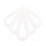 Resin Anhänger Muschel Off white