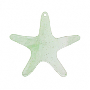 Resin Anhänger Seestern Mint green