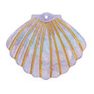 Resin Anhänger Muschel Purple