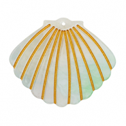 Resin Anhänger Muschel Mint green