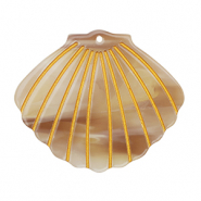 Resin Anhänger Muschel Beige