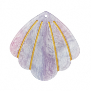 Resin Anhänger Muschel Purple