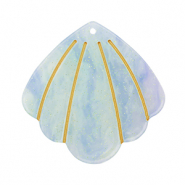 Resin Anhänger Muschel Blue