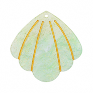Resin Anhänger Muschel Mint green