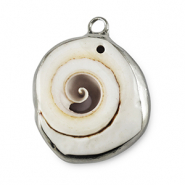 Muschel Anhänger Specials Schnecke Creamy white-silver