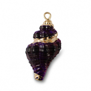 Muschel Anhänger Specials Purple-gold