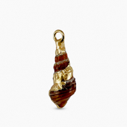 Muschel Anhänger Specials Dark brown-gold