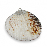 Muschel Anhänger Specials Jakobsmuschel Ivory copper brown-silver
