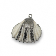 Muschel Anhänger Specials Jakobsmuschel White-silver