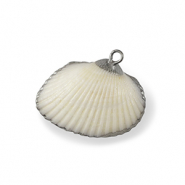 Muschel Anhänger Specials Jakobsmuschel White-silver