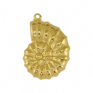 Stainless Steel - Rostfrei Stahl Anhänger Muschel Gold