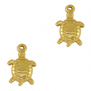 Stainless Steel - Rostfrei Stahl Anhänger Schildkröte Gold
