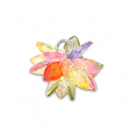 Zirkonia-Anhänger Blume Multicolor