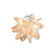 Zirkonia-Anhänger Blume Copper brown