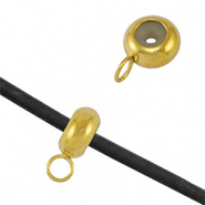 Stainless Steel - Rostfrei Stahl Schmuckzubeh&ouml;r Smart-Stopperperlen mit &Ouml;se Gold