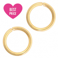 Stainless Steel - Rostfrei Stahl  Schmuckzubeh&ouml;r Bindering 6mm Gold