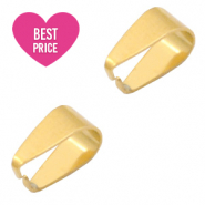 Stainless Steel - Rostfreiem Stahl Schmuckzubehör Collierschlaufe oval für Anhänger Gold