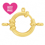 Stainless Steel - Rostfreiem Stahl Schmuckzubehör Rettungsring Verschluss 14mm mit Ösen Gold