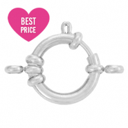 Stainless Steel - Rostfreiem Stahl Schmuckzubehör Rettungsring Verschluss 10mm mit Ösen Silber