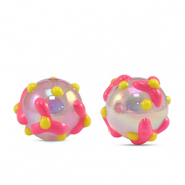 Acryl perlen Punkte Pink-yellow