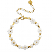 Armbänder aus Stainless Steel - Rostfreiem Stahl Perlen Gold