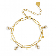 Armbänder aus Stainless Steel - Rostfreiem Stahl Perlen Gold