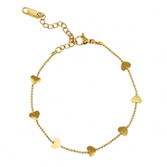 Armbänder aus Stainless Steel - Rostfreiem Stahl Herz Gold