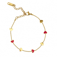 Armbänder aus Stainless Steel - Rostfreiem Stahl Herz Gold