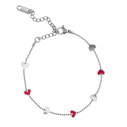 Armbänder aus Stainless Steel - Rostfreiem Stahl Herz Silver