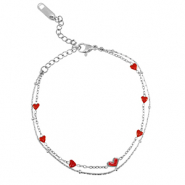 Armbänder aus Stainless Steel - Rostfreiem Stahl Herz Silver