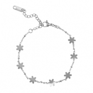 Armbänder aus Stainless Steel - Rostfreiem Stahl Blume Silver