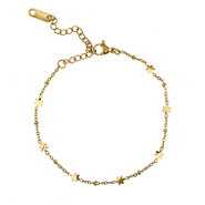 Armbänder aus Stainless Steel - Rostfreiem Stahl Blume Gold