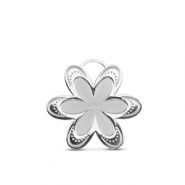 Stainless Steel - Rostfrei Stahl Anhänger Blume Silver