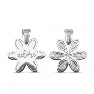 Stainless Steel - Rostfrei Stahl Anhänger Blume Silver