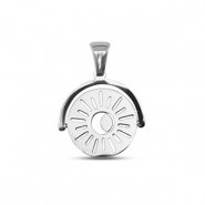 Stainless Steel - Rostfrei Stahl Anhänger Drehen Sonne Silver