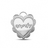 Stainless Steel - Rostfrei Stahl Anhänger ''amour'' Silver