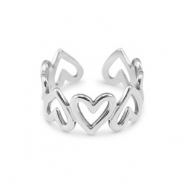 Ringe aus Stainless Steel - Rostfreiem Stahl Herz Silver