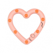 Farbiges Zubehör Schlüssel Anhänger Herz Pink-orange