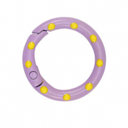 Farbiges Zubehör Schlüssel Anhänger Ring Purple-yellow