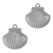 Stainless Steel - Rostfrei Stahl Anhänger Muschel Silver