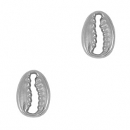 Stainless Steel - Rostfrei Stahl Anhänger Zwischenstück Kauri Silver