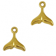 Stainless Steel - Rostfrei Stahl Anhänger Schwanzflosse Gold