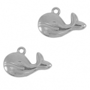 Stainless Steel - Rostfrei Stahl Anhänger Wal Silver