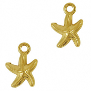 Stainless Steel - Rostfrei Stahl Anhänger Seestern Gold