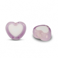 Acryl Perlen Herz Lilac