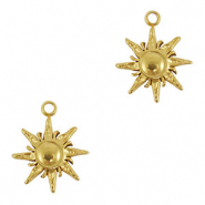 Stainless Steel - Rostfrei Stahl Anhänger Sonne Gold