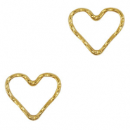 Stainless Steel - Rostfrei Stahl Anhänger/Zwischenstück Herz Gold