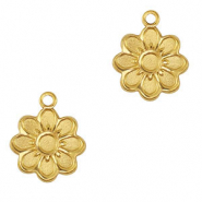 Stainless Steel - Rostfrei Stahl Anhänger Blume Gold