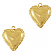 Stainless Steel - Rostfrei Stahl Anhänger Herz Gold
